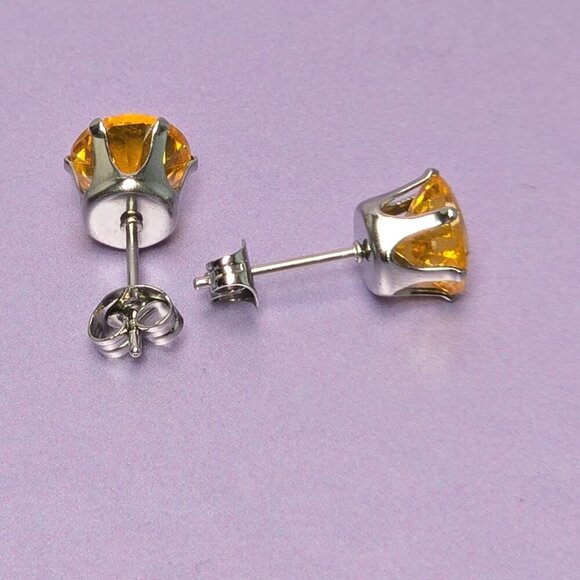 2/$15 November Simulated Citrine Earrings (NWOT) - Picture 2 of 3
